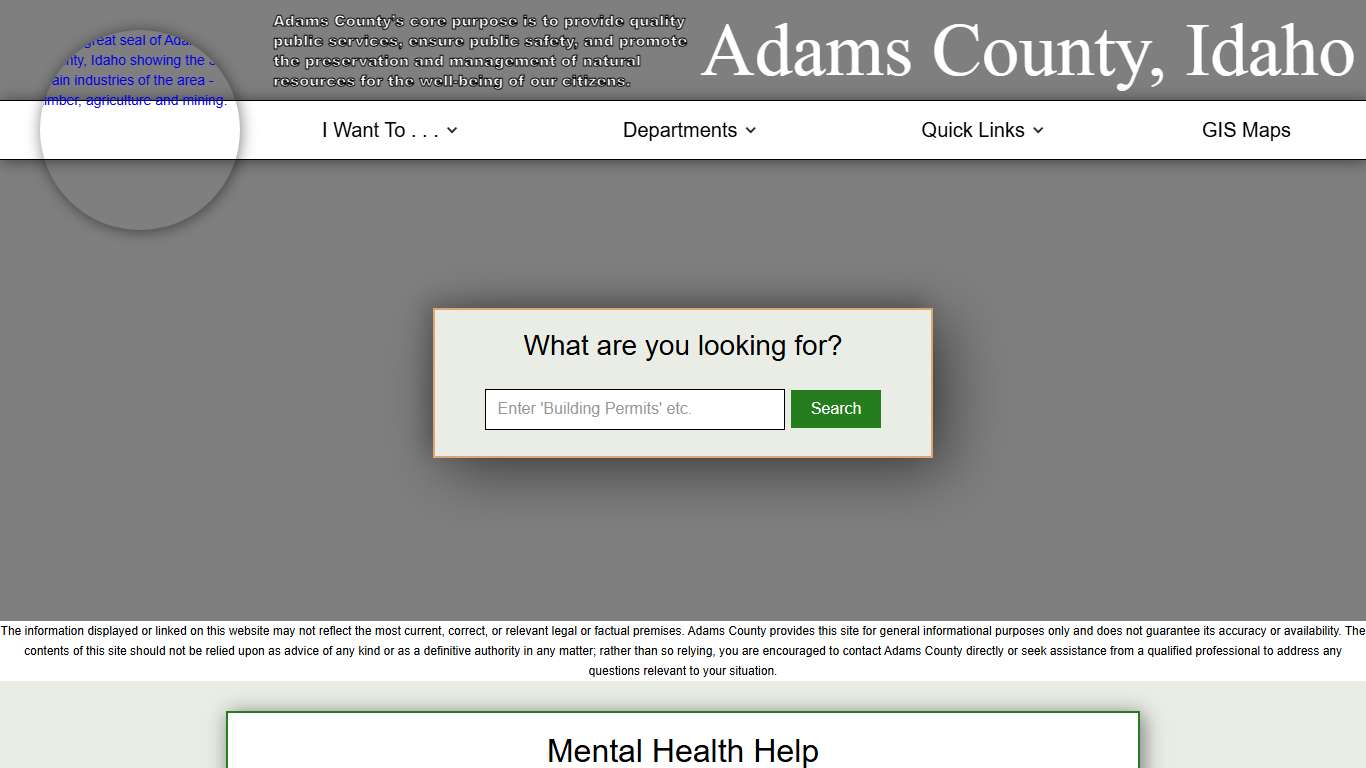 Home | Adams County, Idaho