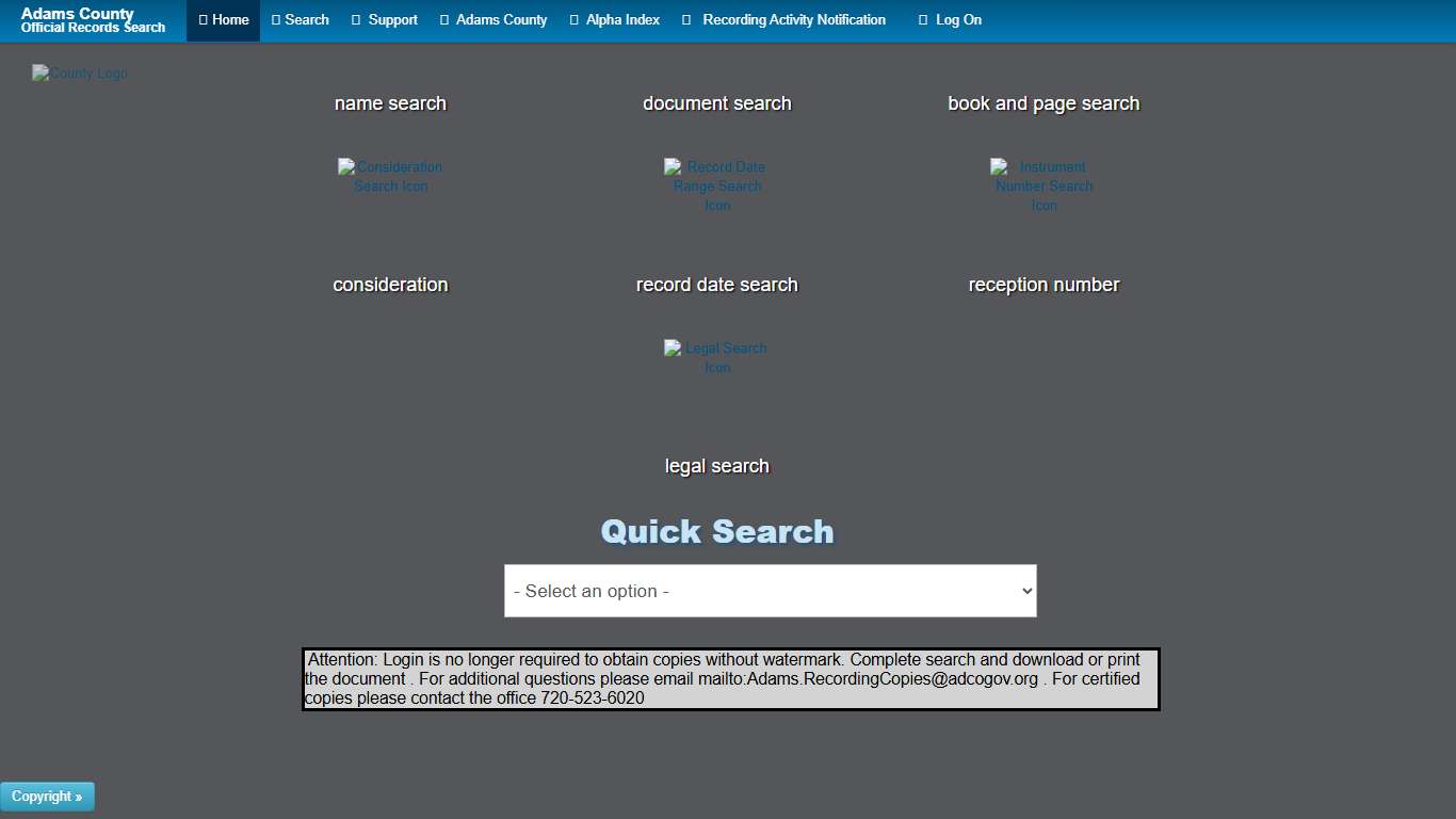 Landmark Web Home Page