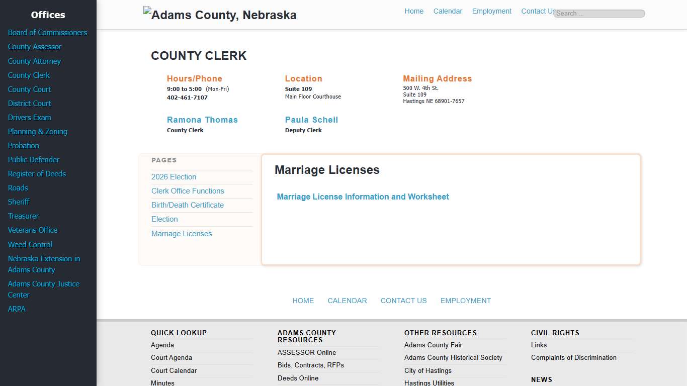 Marriage Licenses