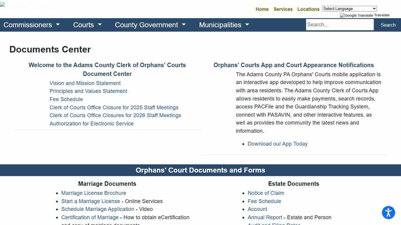 Adams County - DocumentsCenter